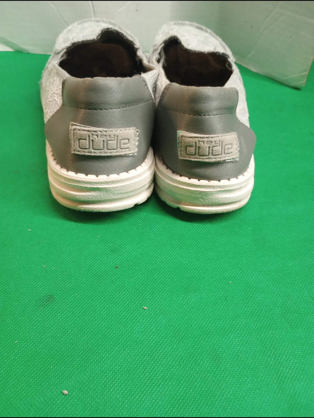 Hey Dude Lena Lace Slip-On Flats - Light Gray Women’s Sneakers Size 8 - Picture 7 of 8